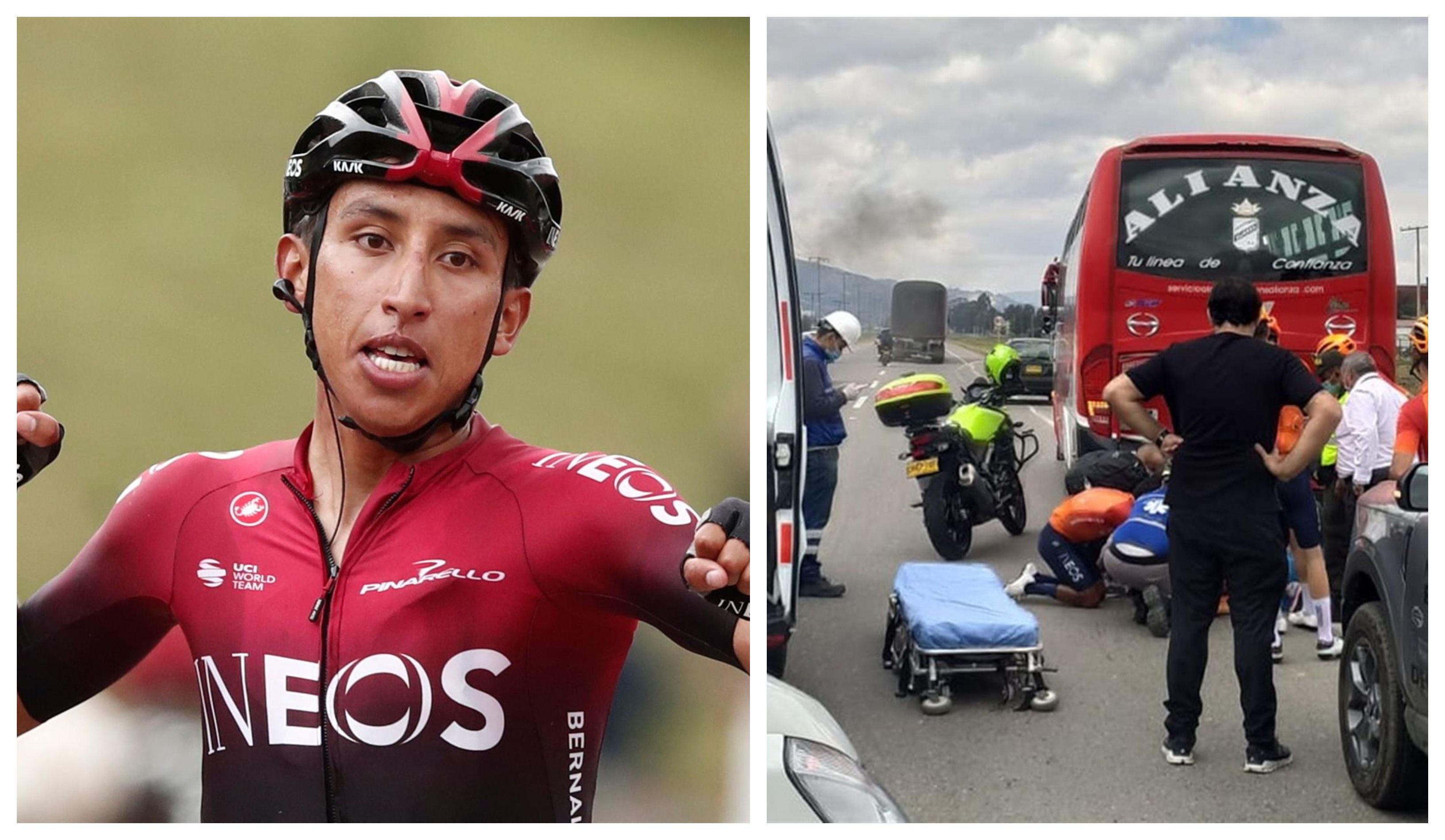 Egan Bernal, hospitalizado tras chocar contra un autobús durante un entrenamiento