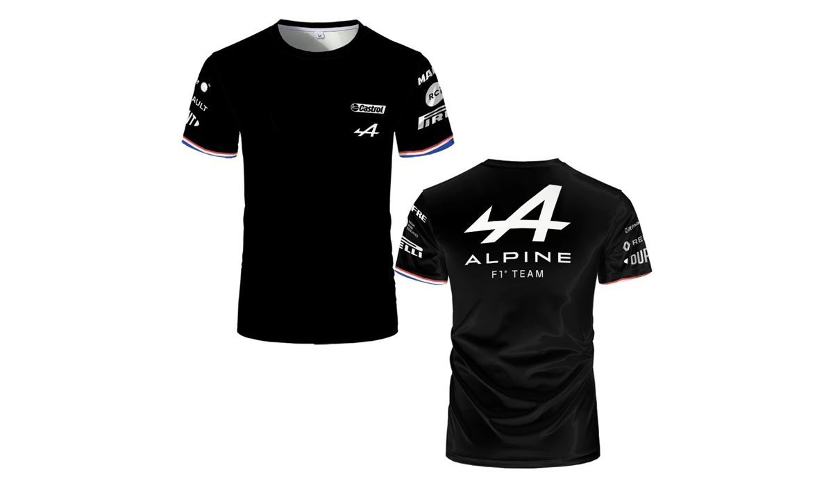 Camisetas de F1 Alpine para hombre y mujer ropa de calle con estampado 3D de coches Q90 