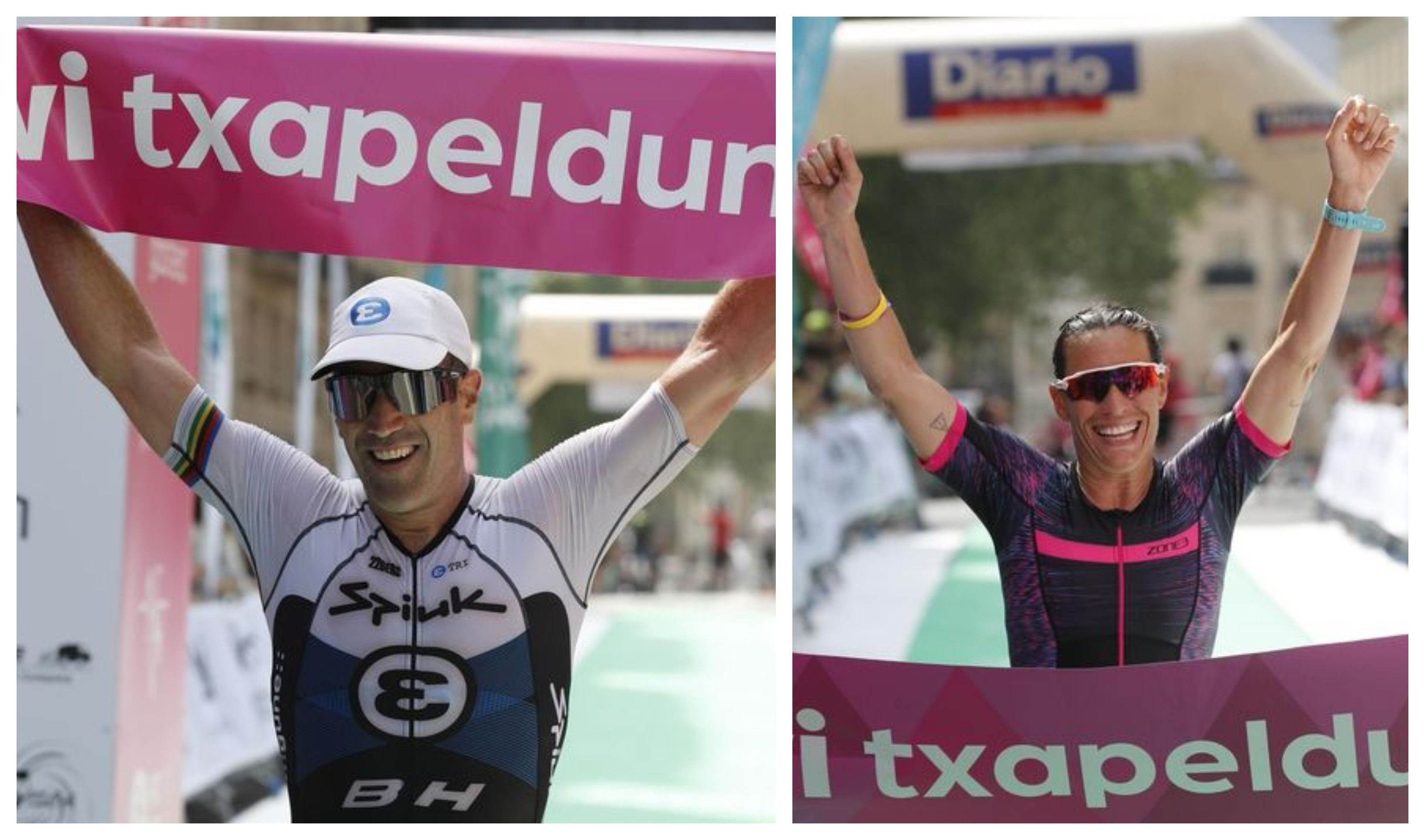 Eneko Llanos y Sara Loehr, campeoes del vi half gasteiz
