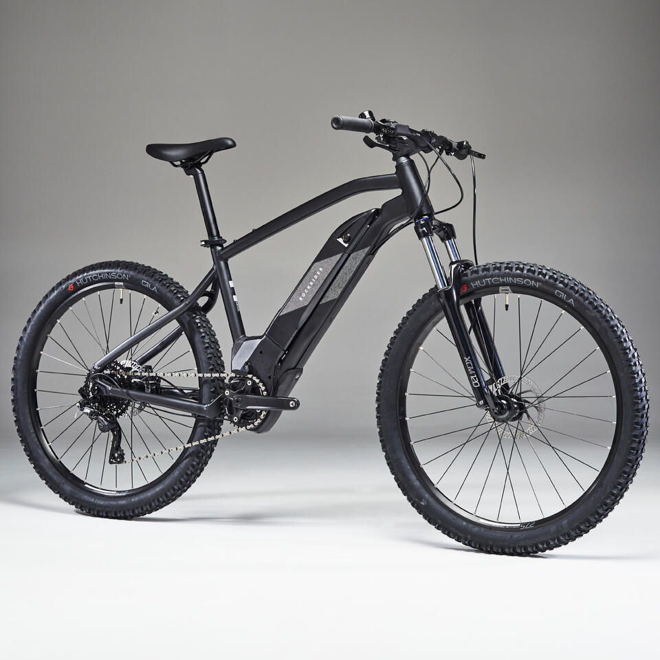 bicicleta electrica de montana 275 ebike rockrider e st 500 negro