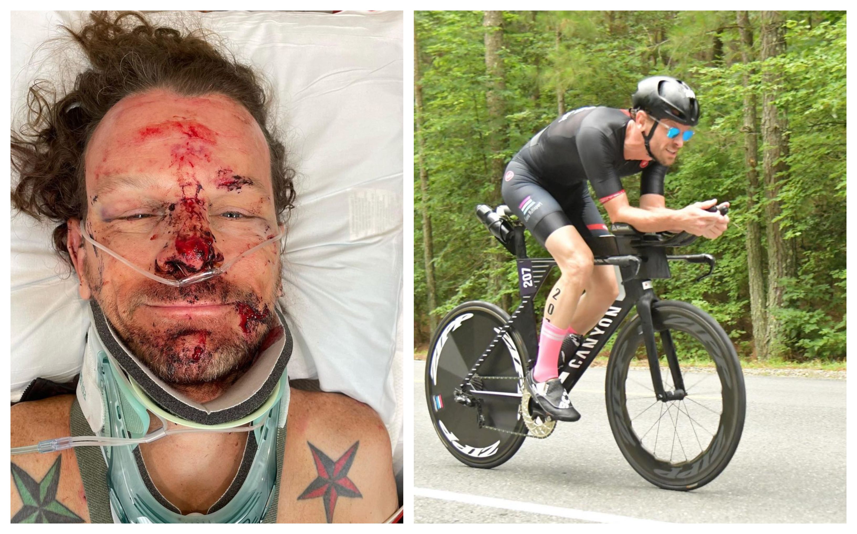 Una conductora  presumiblemente borracha  casi mata a un triatleta durante el Mundial 70.3