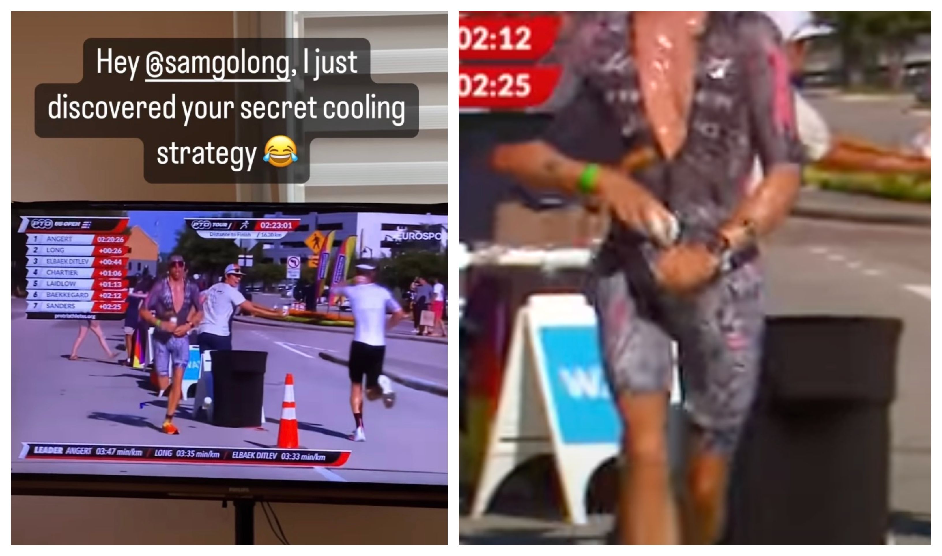 Oye, Sam, acabo de descubrir tu estrategia secreta para refrigerarte