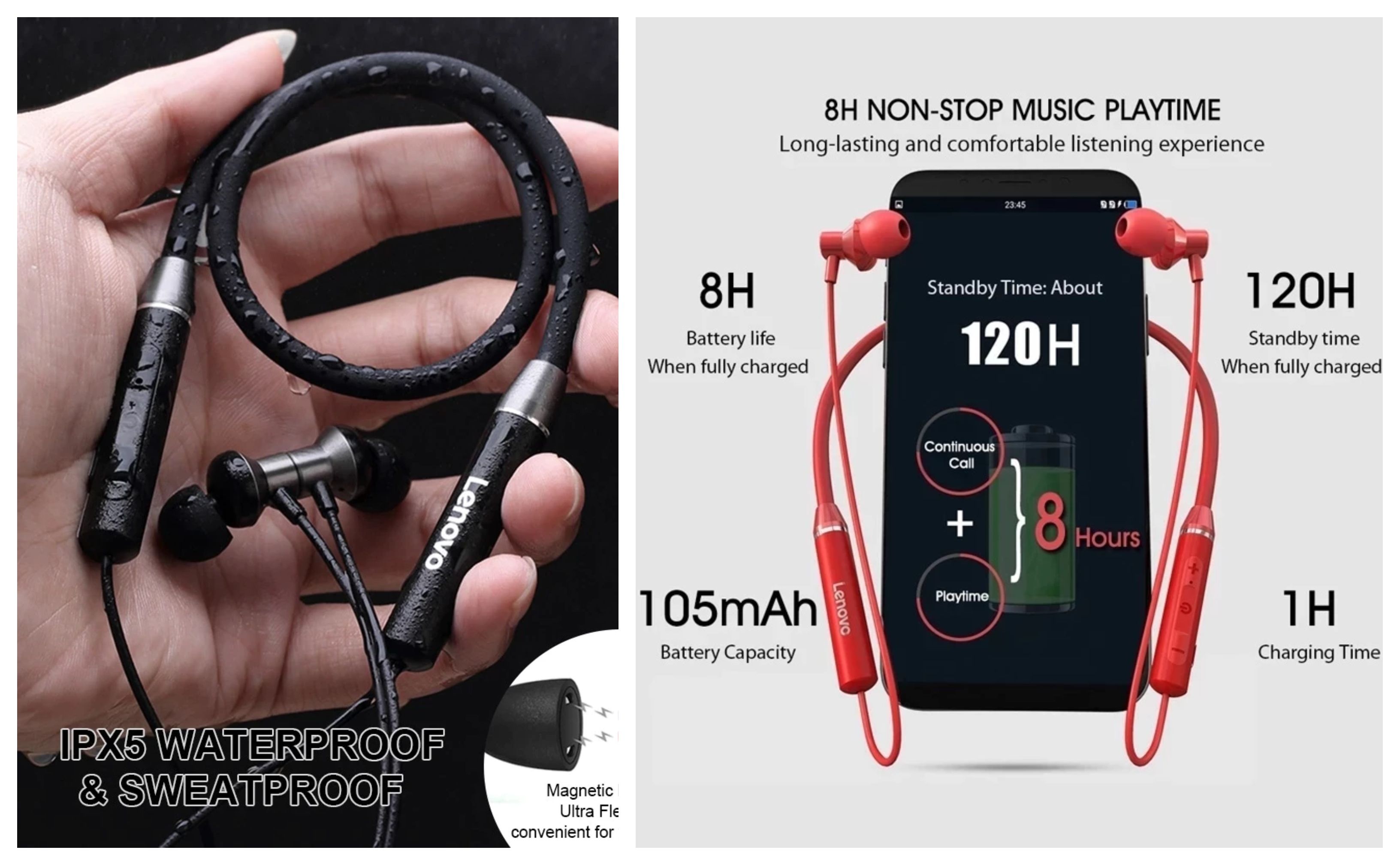 Auriculares deportivos Lenovo... por sólo 7,91 euros