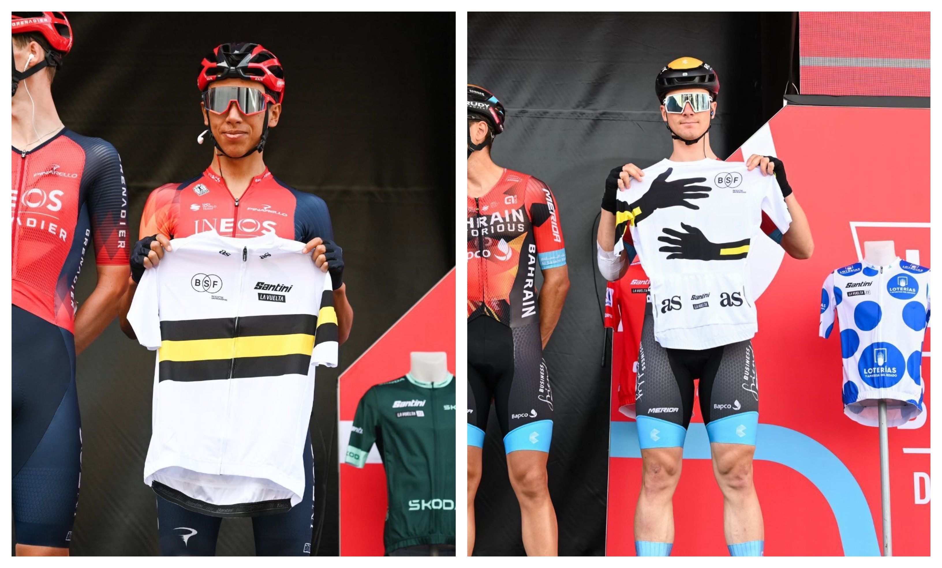 Un nuevo maillot premia la solidaridad en La Vuelta y apoya la labor de Bicicletas Sin Fronteras