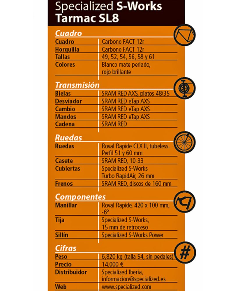 Ficha Tecnica S Works Tarmac SL8 Ficha Tecnica S Works Tarmac SL8
