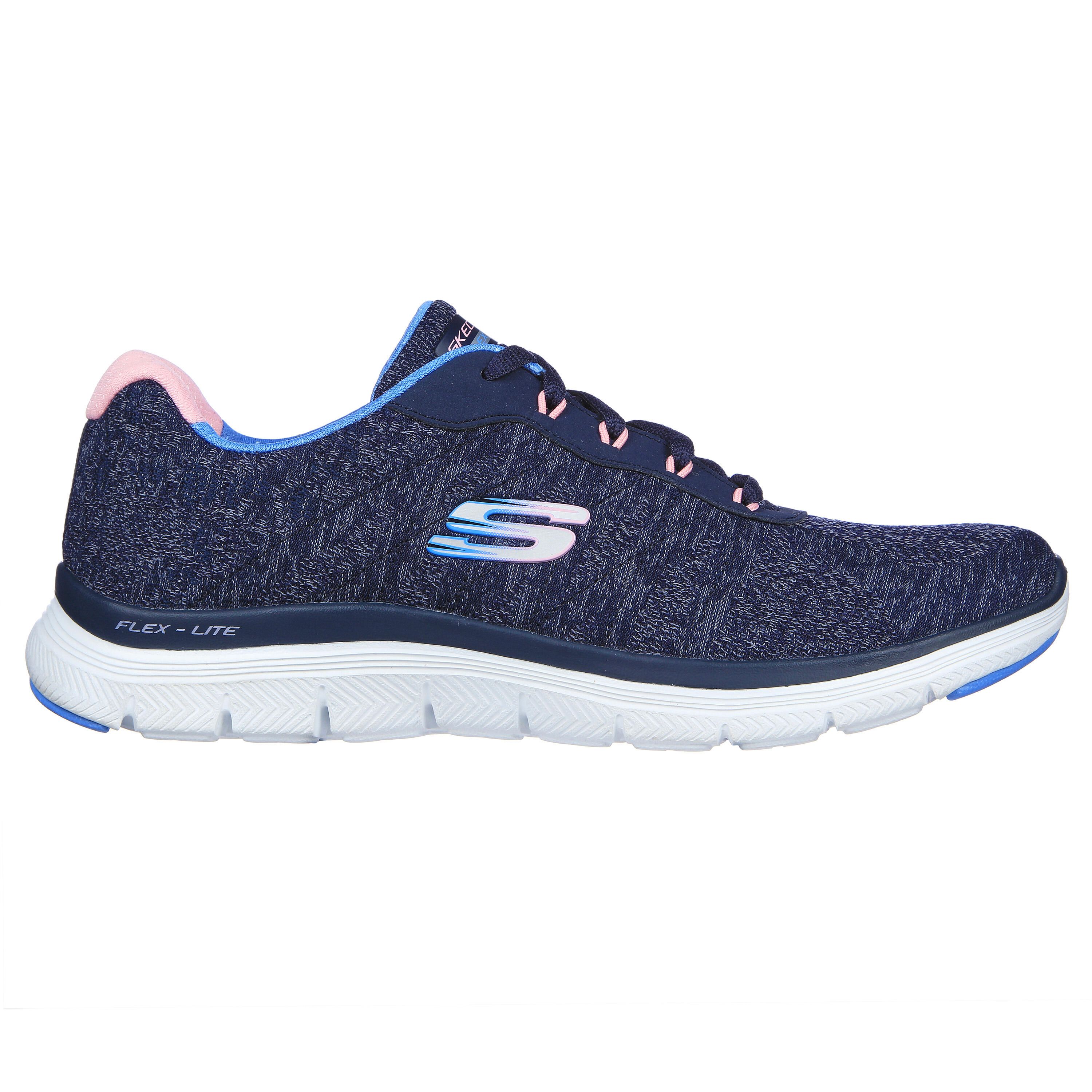 zapatillas caminar mujer skechers flex appeal 40 azul