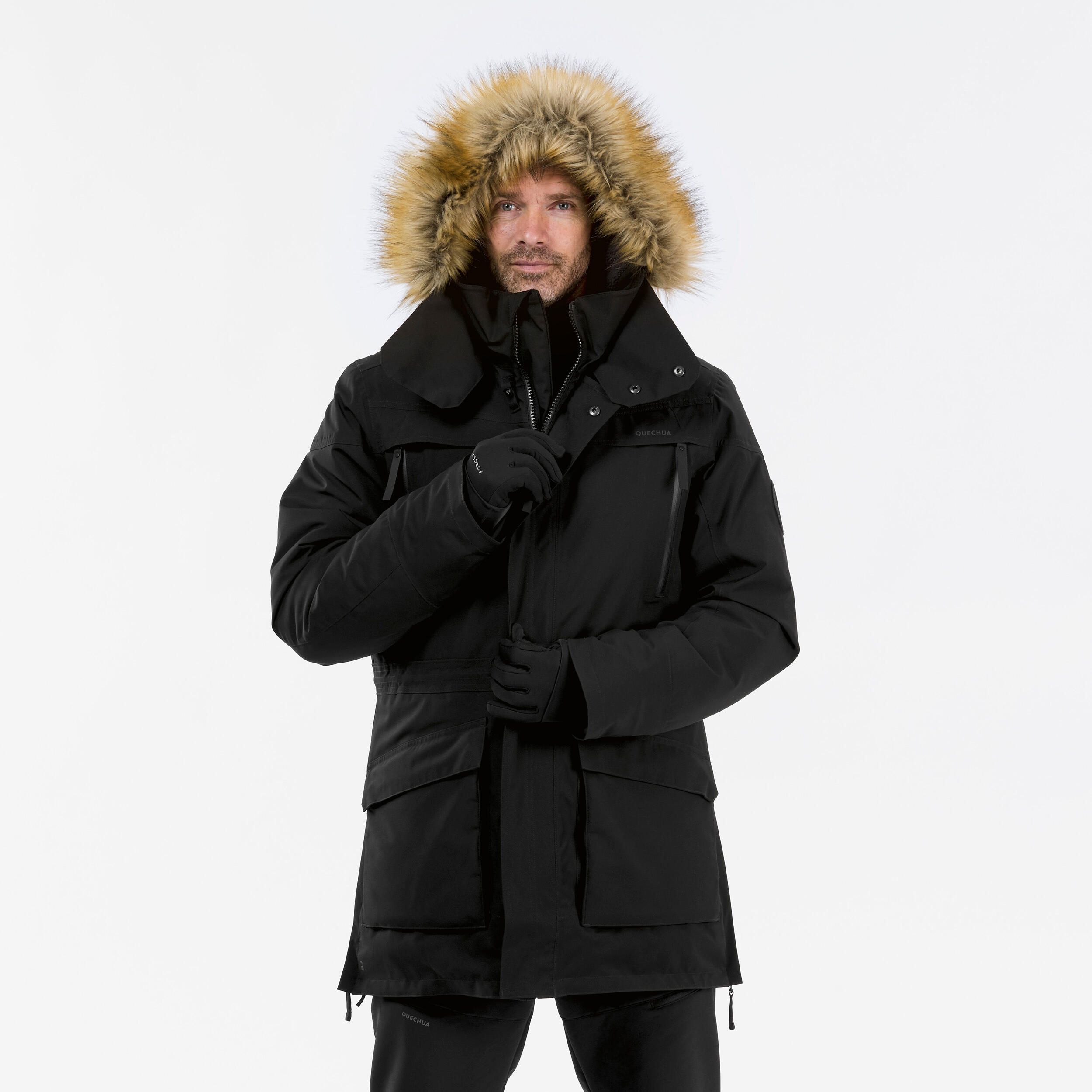 parka de montana y nieve impermeable hombre quechua sh500 u warm negro