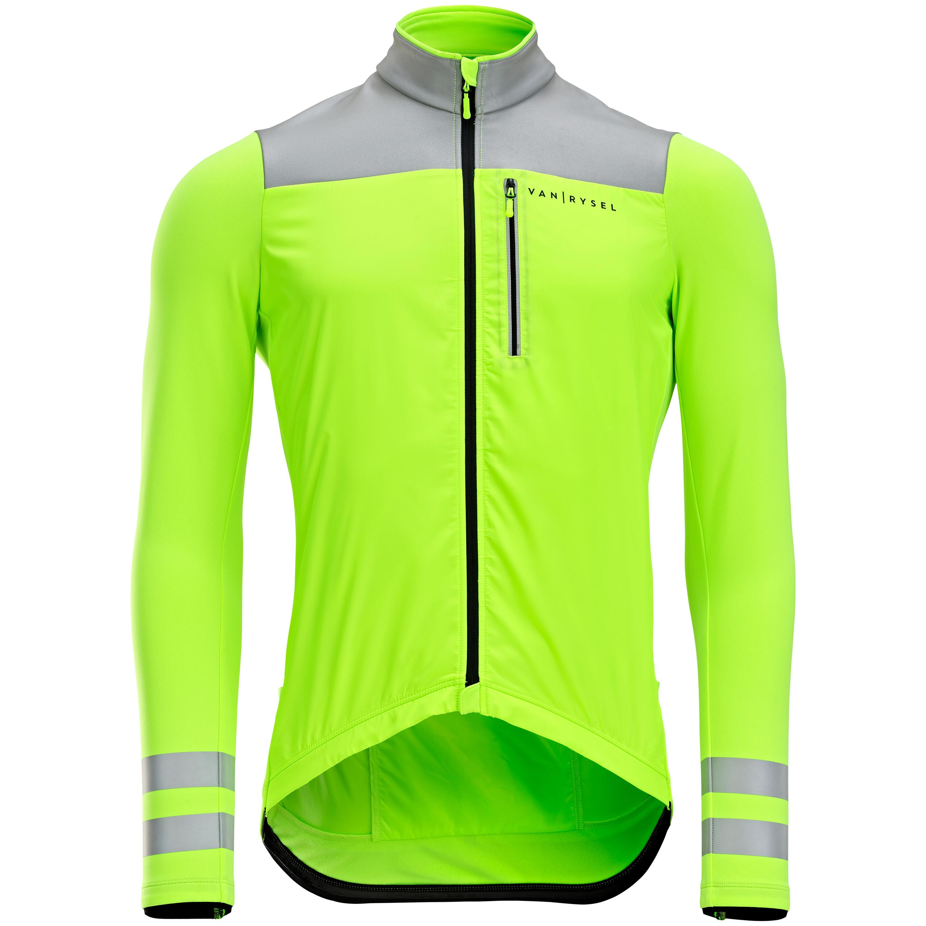 maillot ciclismo carretera rc500 hombre manga larga entretiempo alta visibilidad en 17353