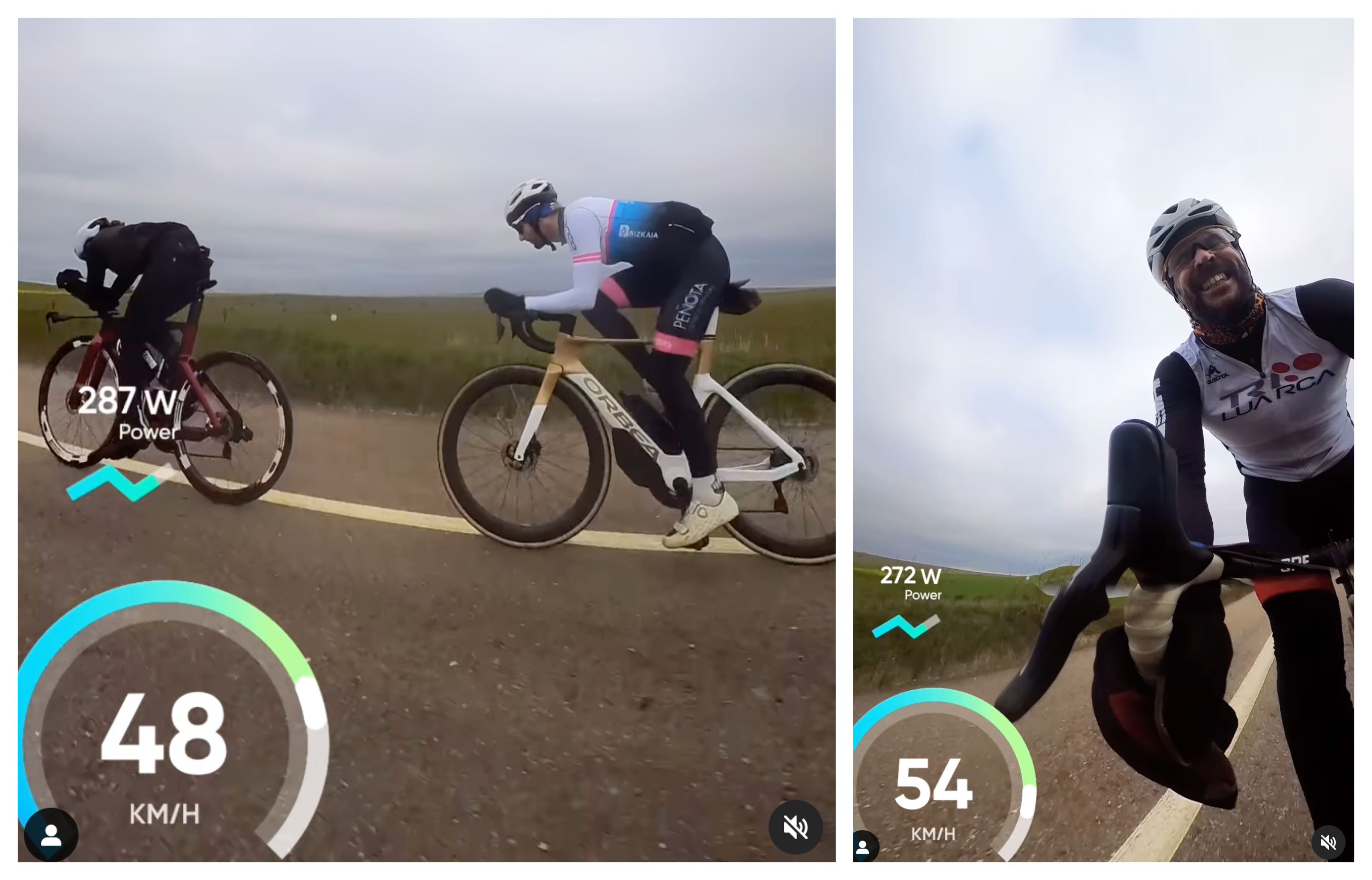 Sara Pérez, a 300 vatios y a más de 50 km h