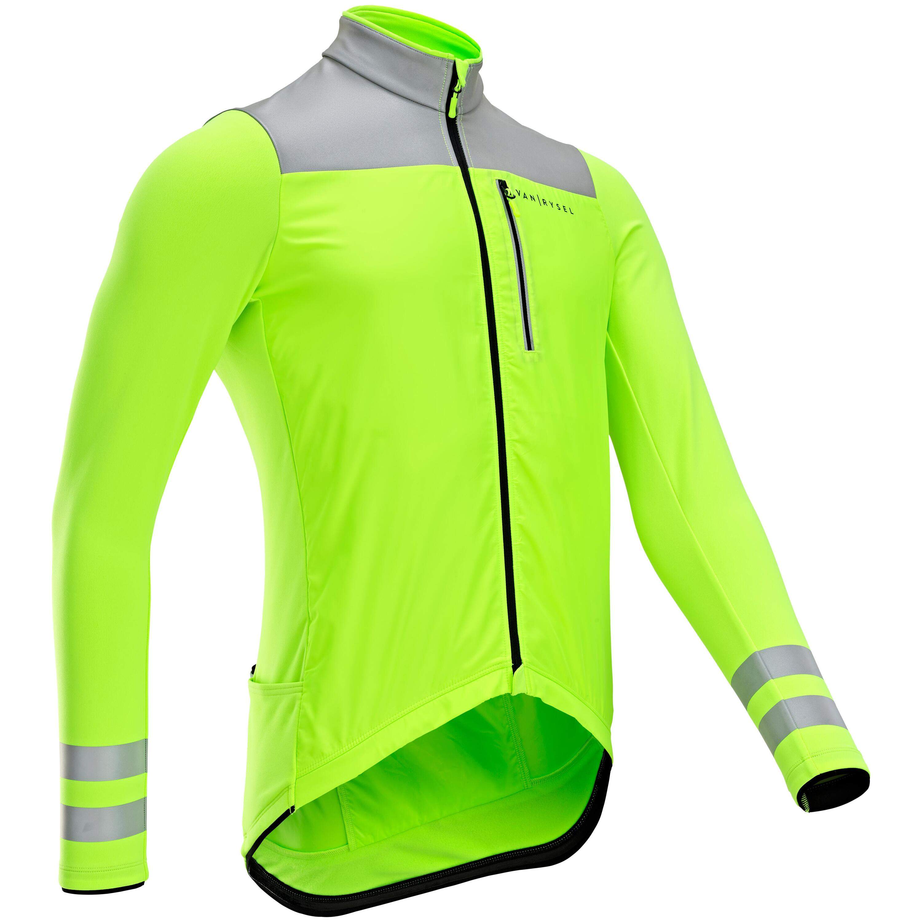 maillot ciclismo carretera rc500 hombre manga larga entretiempo alta visibilidad en 17353 (2)