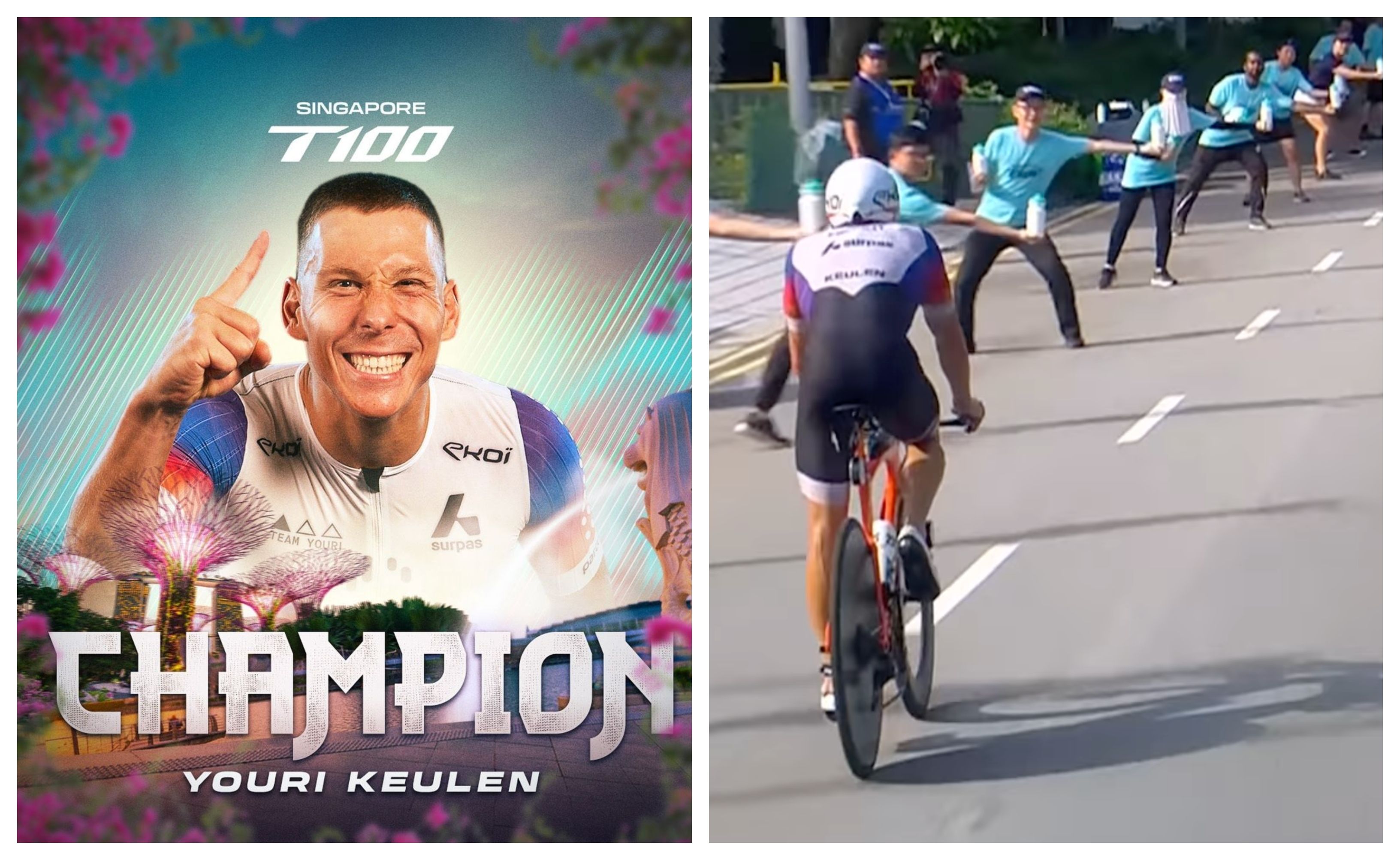 El desastroso avituallamiento del campeón del T100 de Singapur