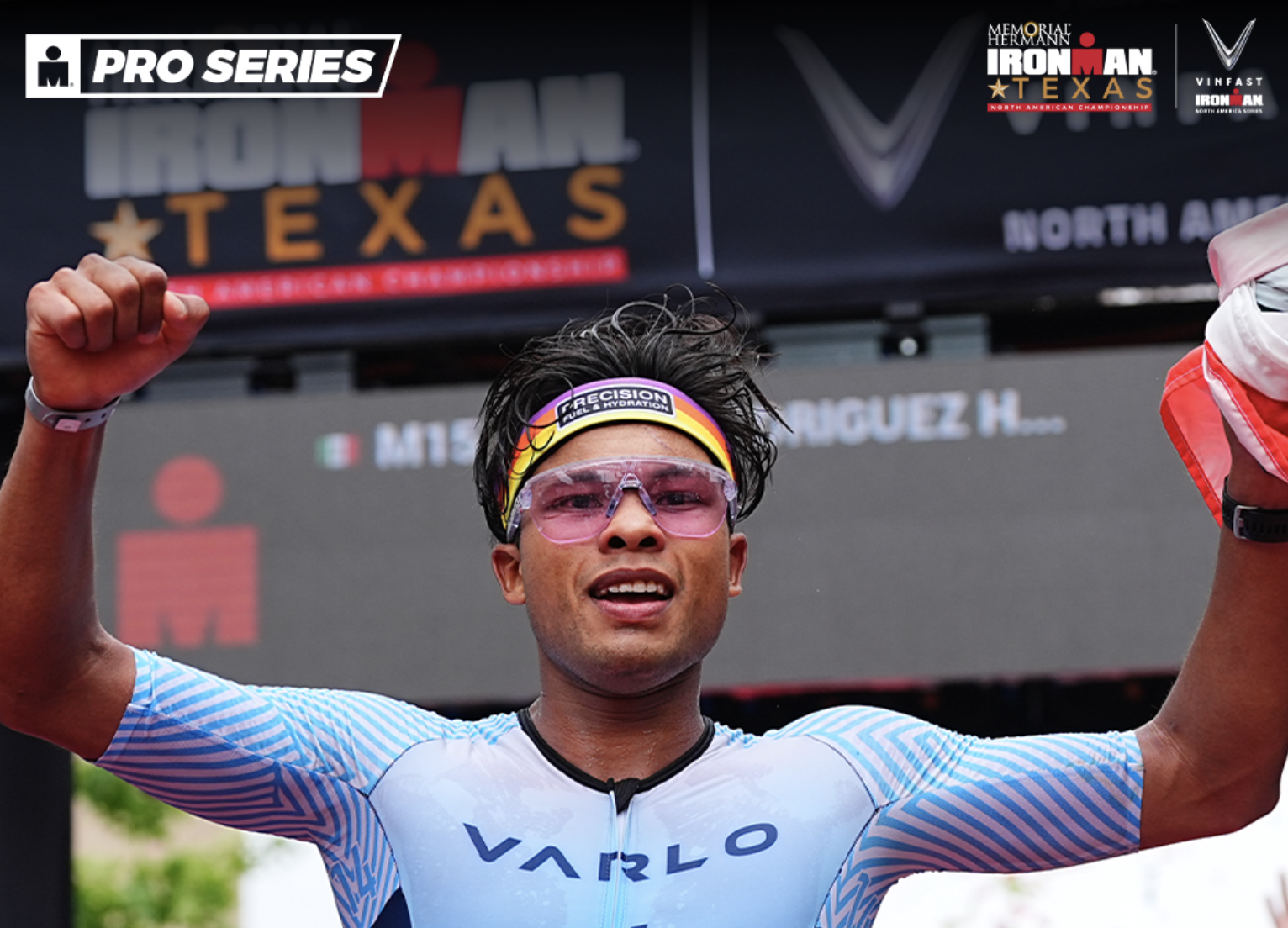 El mexicano Tomás Rodríguez Hernández gana el IRONMAN de Texas.