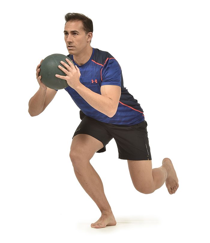 squat unipodal, de forma lenta y controlada