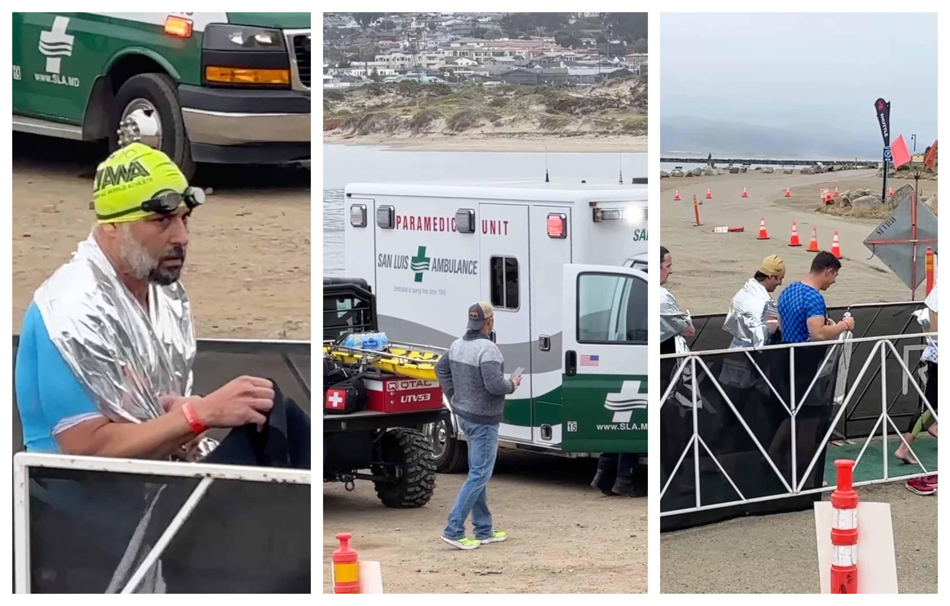 Más de 300 triatletas rescatados del agua en el IRONMAN 70.3 de Morro Bay
