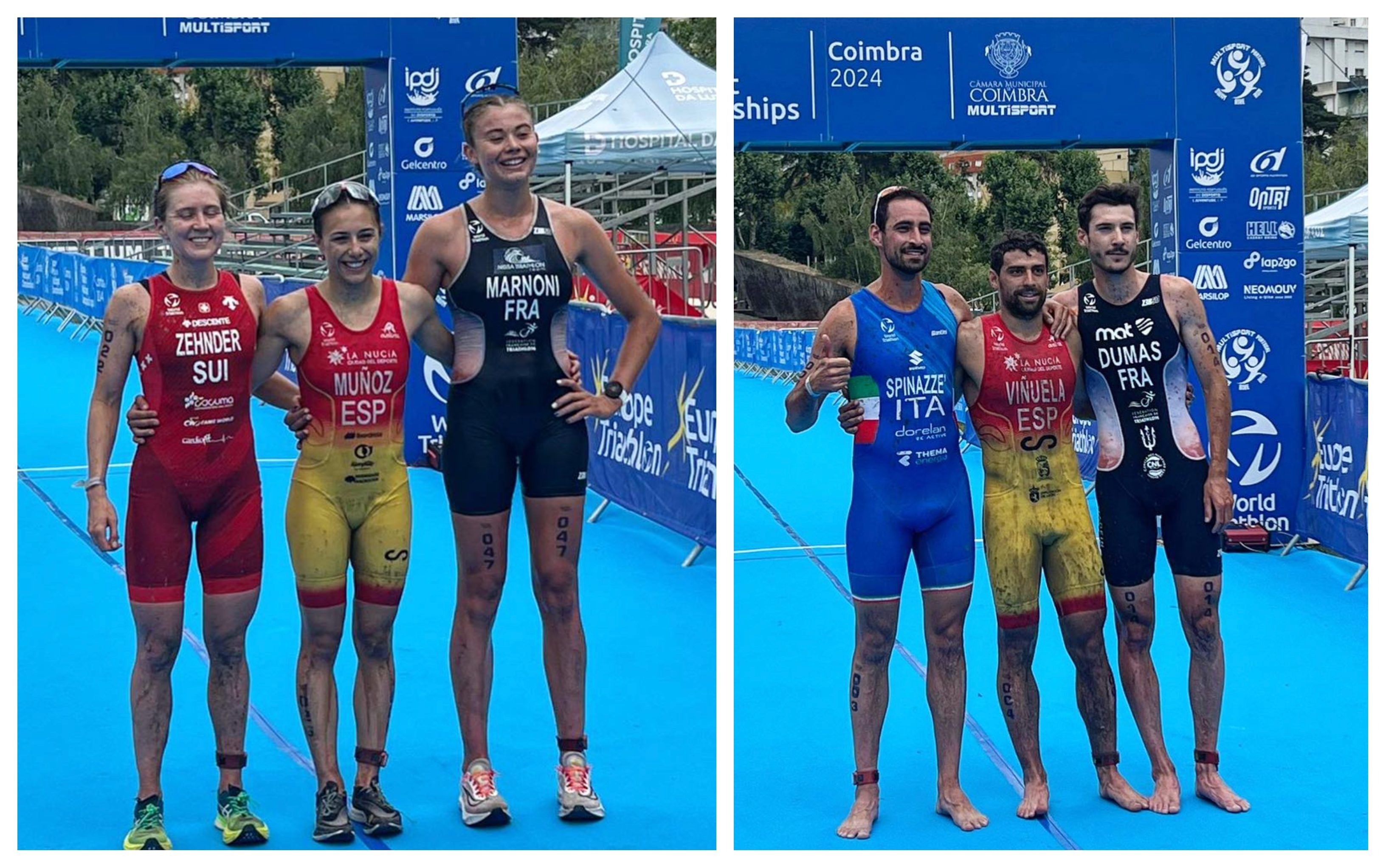 Doblete de oro de Marina Muñoz y Kevin Tarek Viñuela en el Europeo de Triatlón Cross de Coimbra