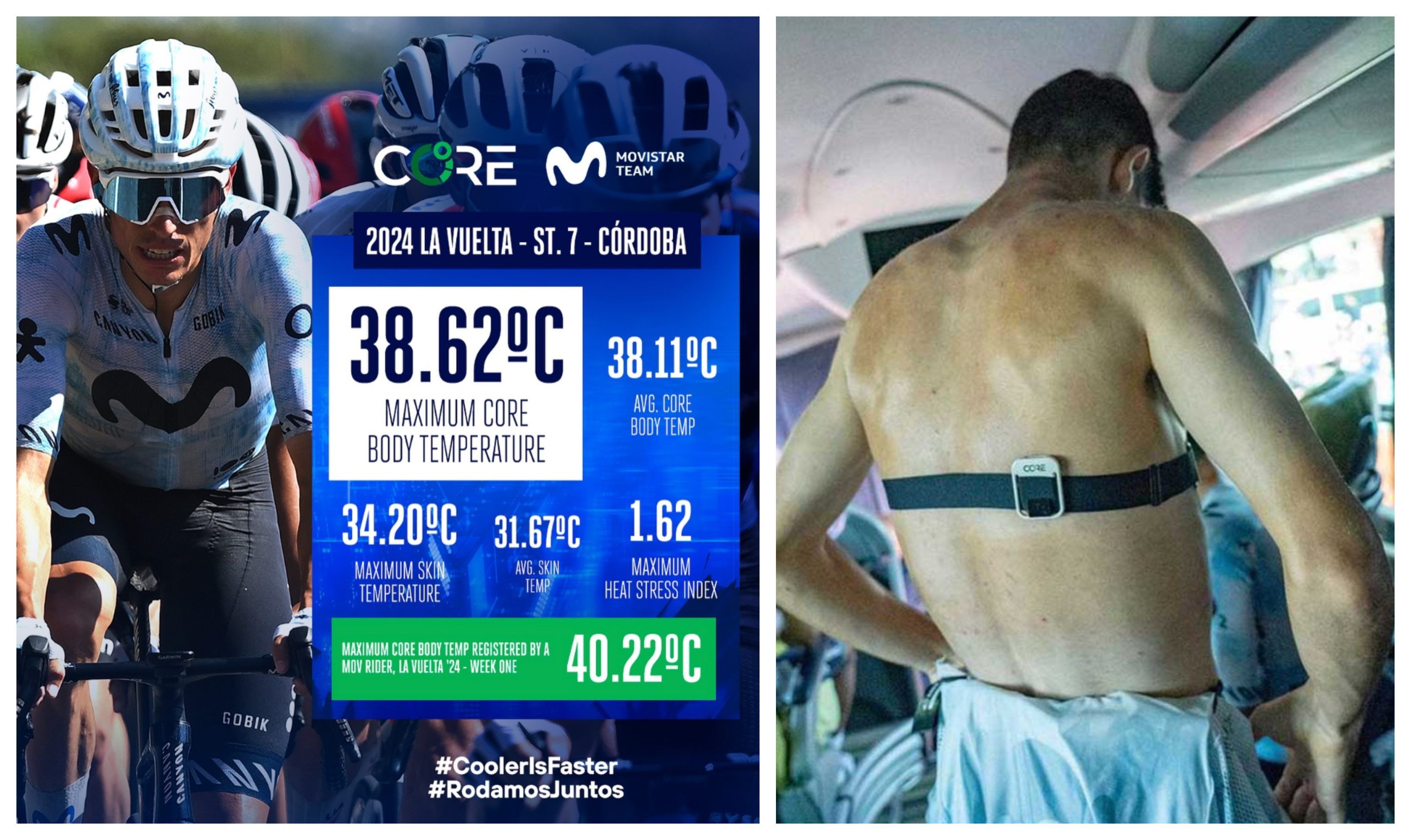 Enric Mas, casi 39ºC de temperatura corporal durante la etapa con final en Córdoba