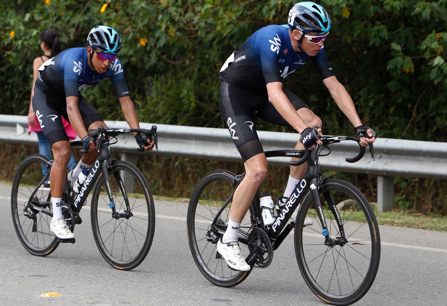 Bernal y Froome, en la primera carrera virtual del equipo INEOS.