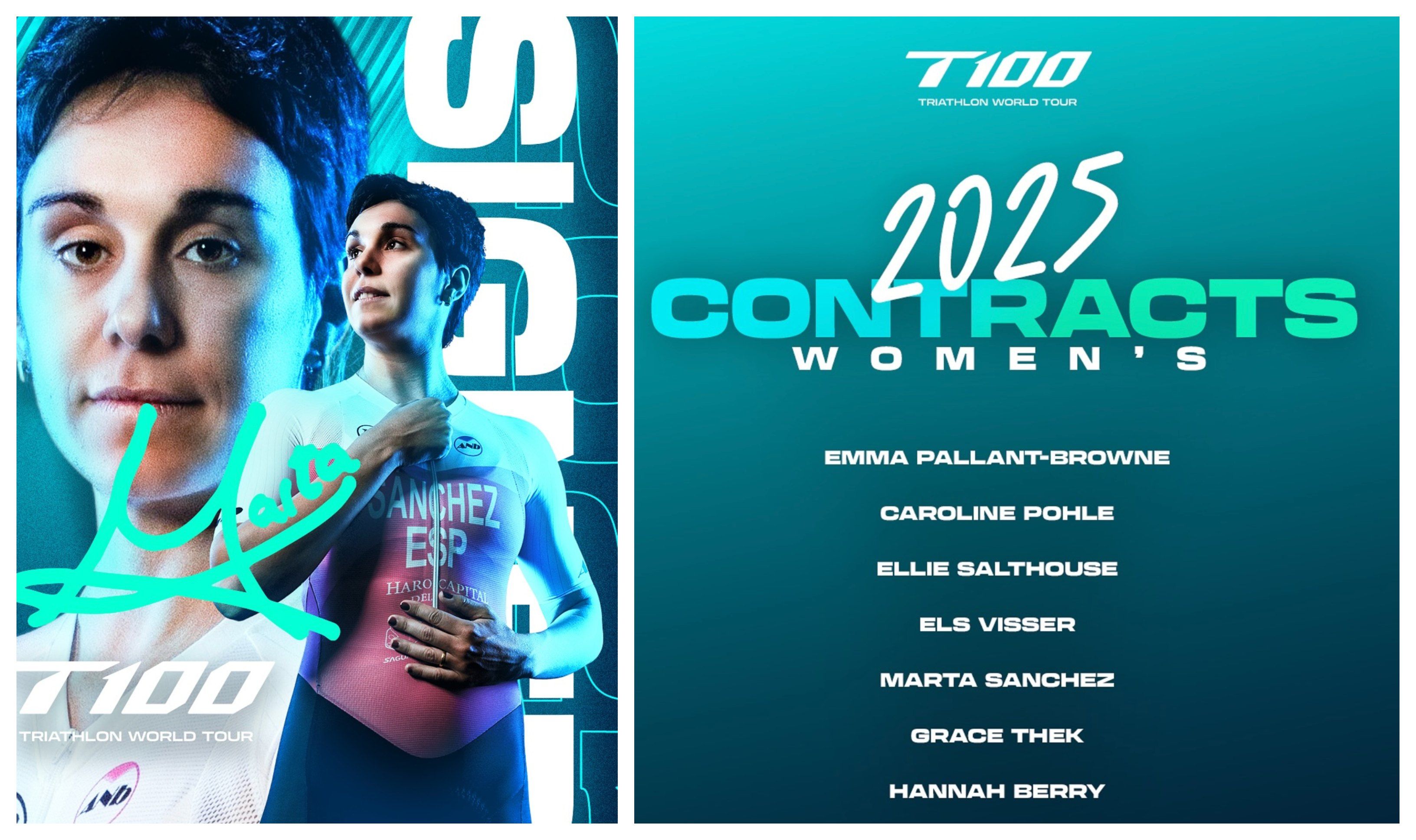 Marta Sánchez, contratada para el T100 Triathlon World Tour 2025