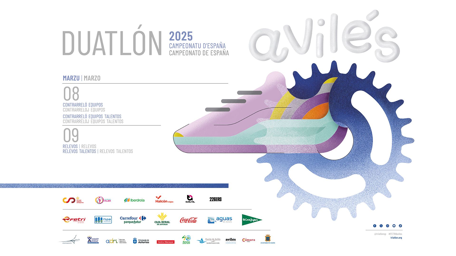 Más de 3.000 deportistas en los Nacionales de Duatlón de Avilés de este fin de semana.