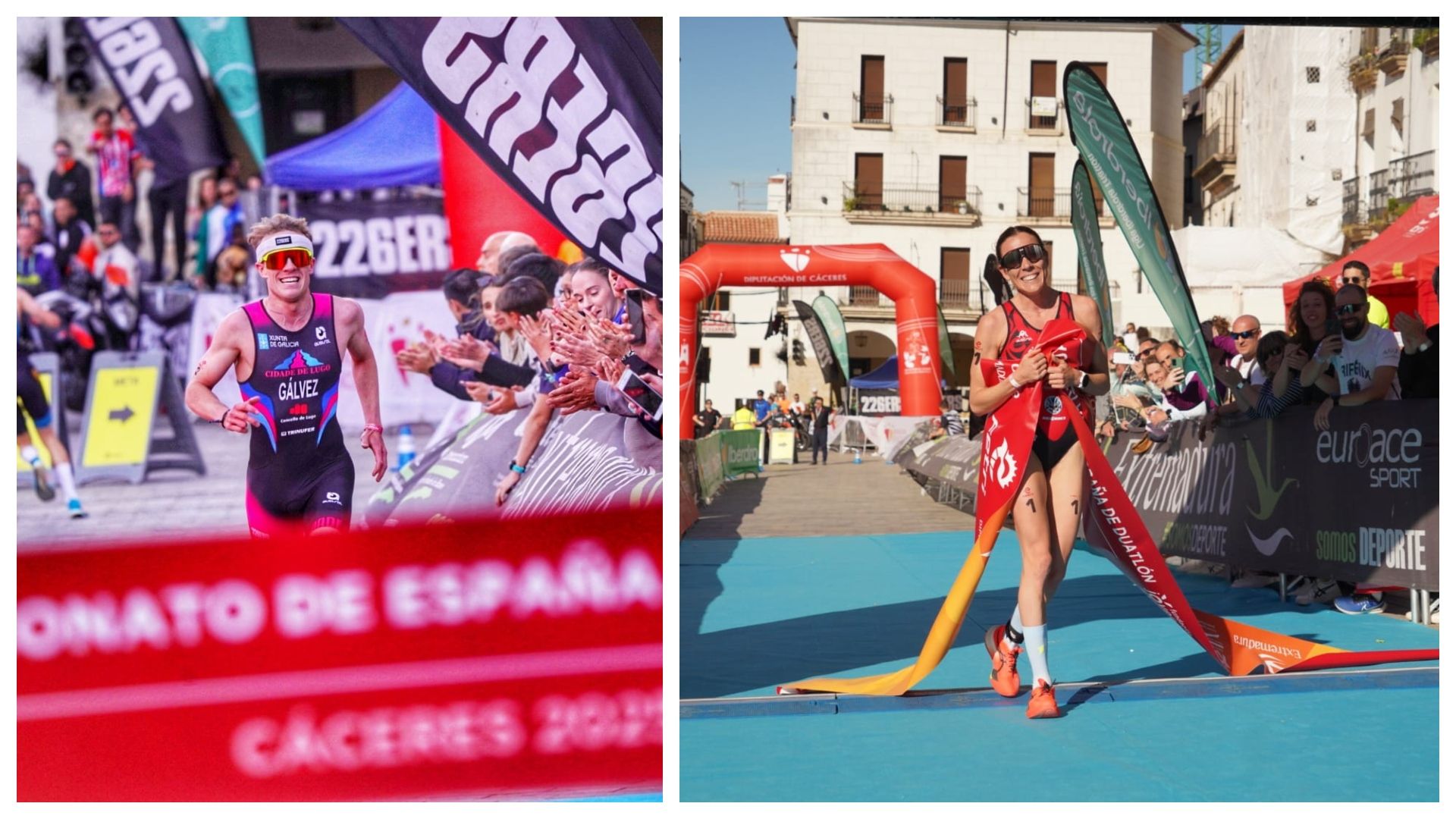María Varo y Nacho Gálvez ganan el Campeonato de España de Duatlón 2025 en Cáceres