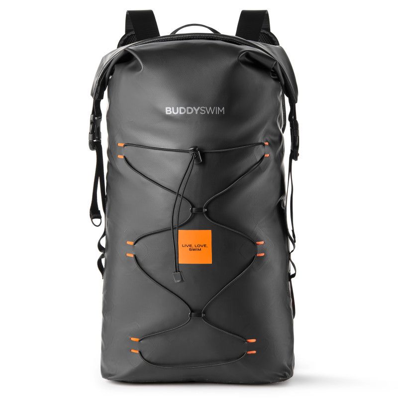 buddyswim 30lt dry backpack negro naranja (1)