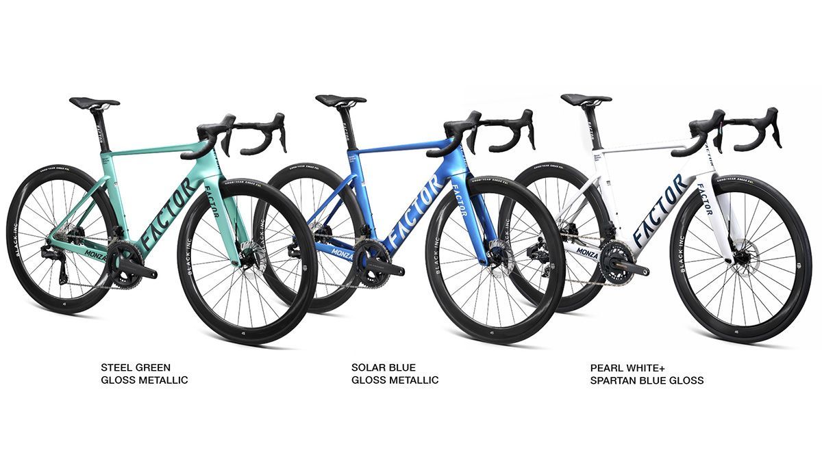 Las tres opciones de color de la nueva Factor Monza. Las tres opciones de color de la nueva Factor Monza.