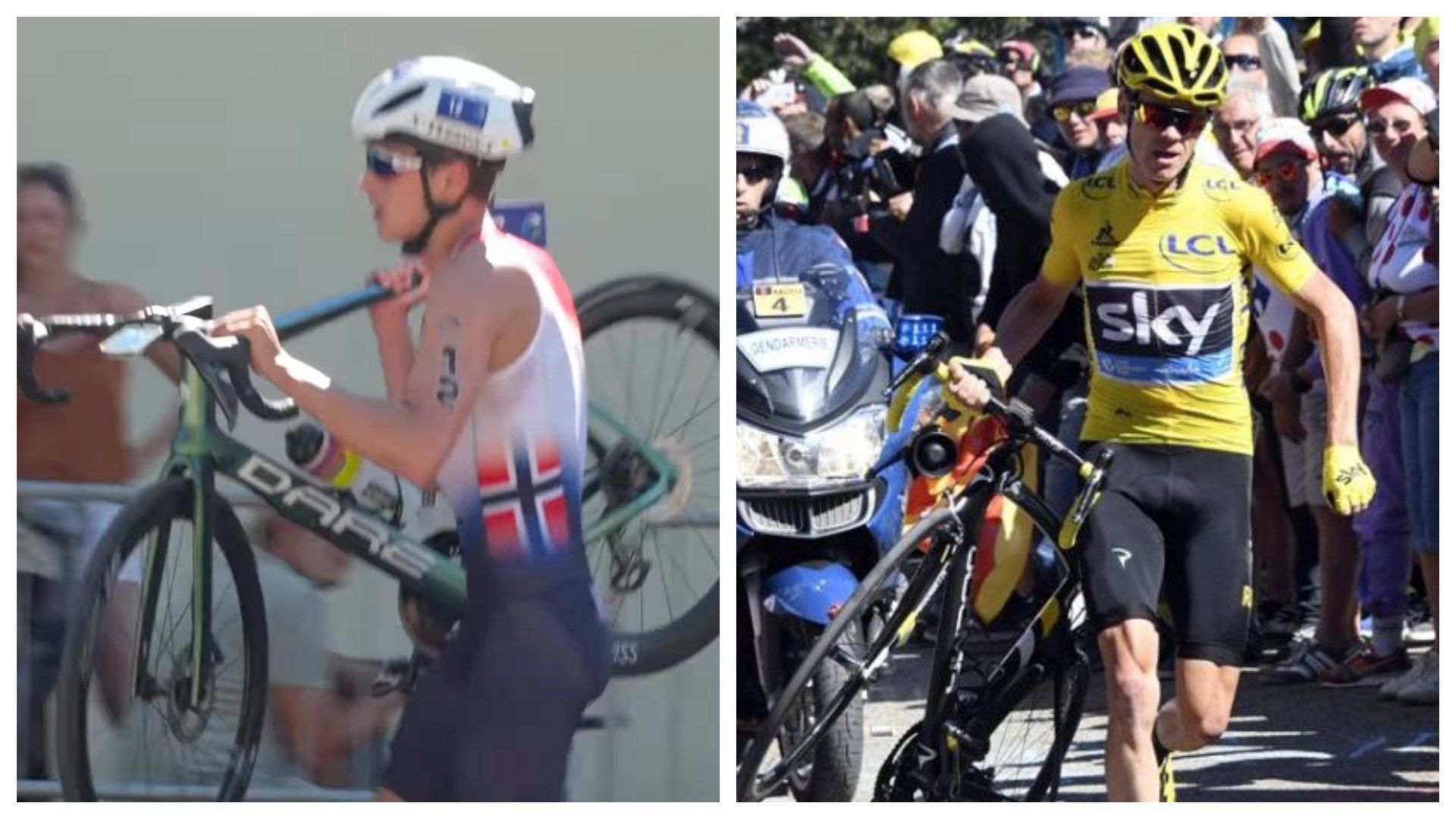¡El joven triatleta noruego que sigue los pasos de Blummenfelt... haciendo de Froome!