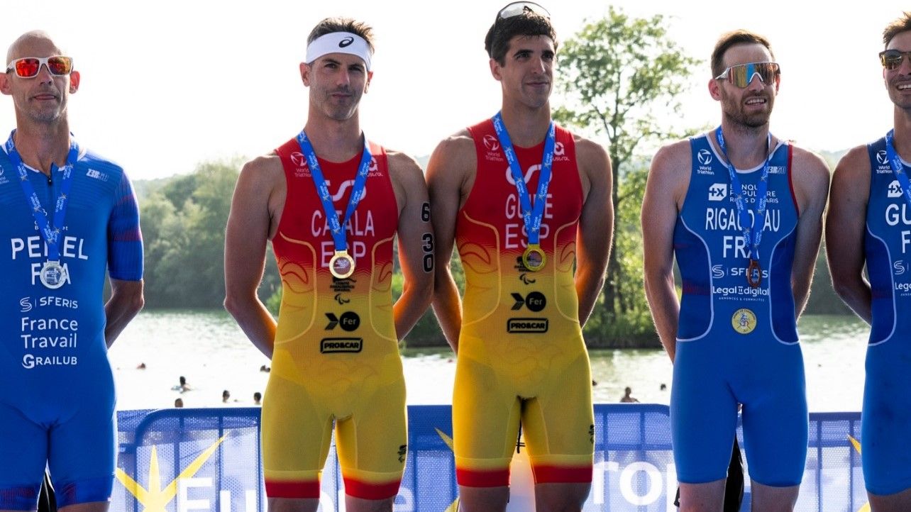 Cinco medallas para nuestros deportistas en el Europeo de Triatlón Paralímpico.