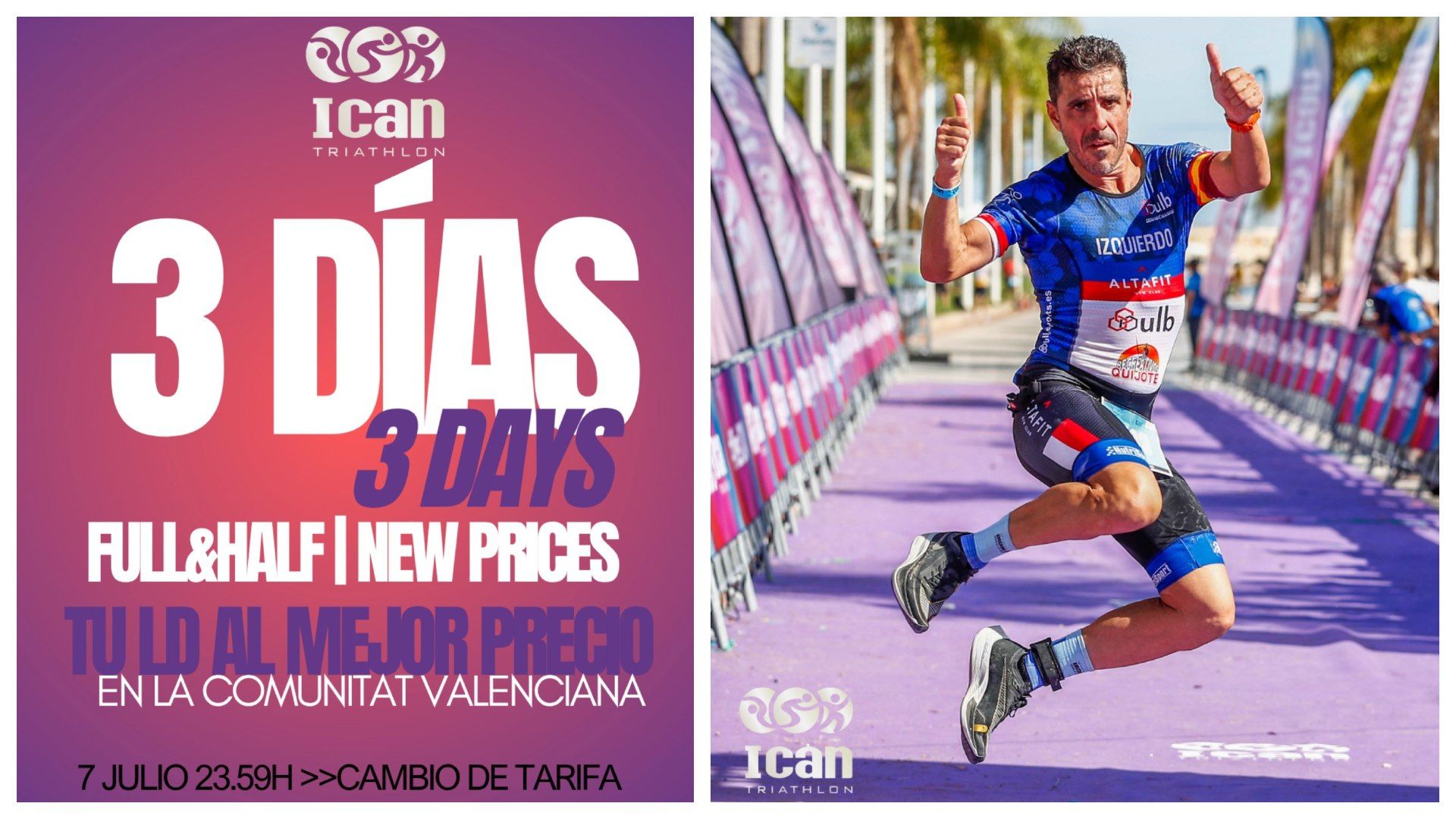 ICAN Triathlon Gandía full y half  inscríbete antes del cambio de precio