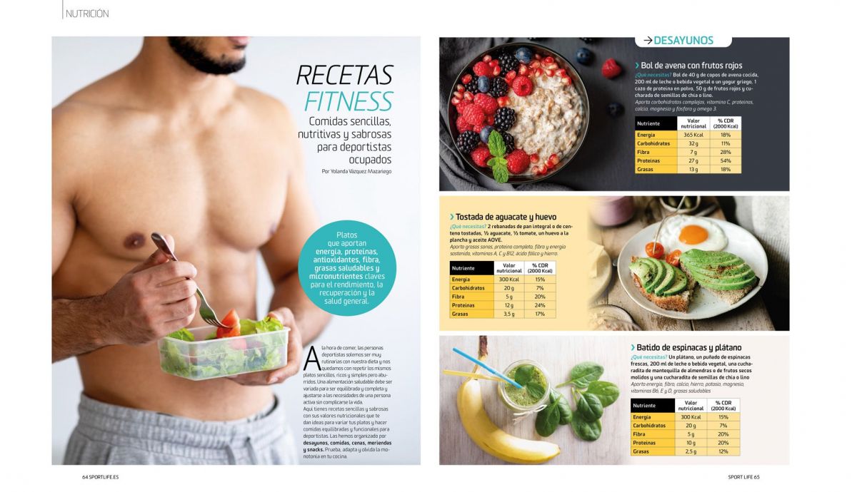 Nutrición para deportistas Recetas de Yolanda Vázquez Mazariego en SL 295