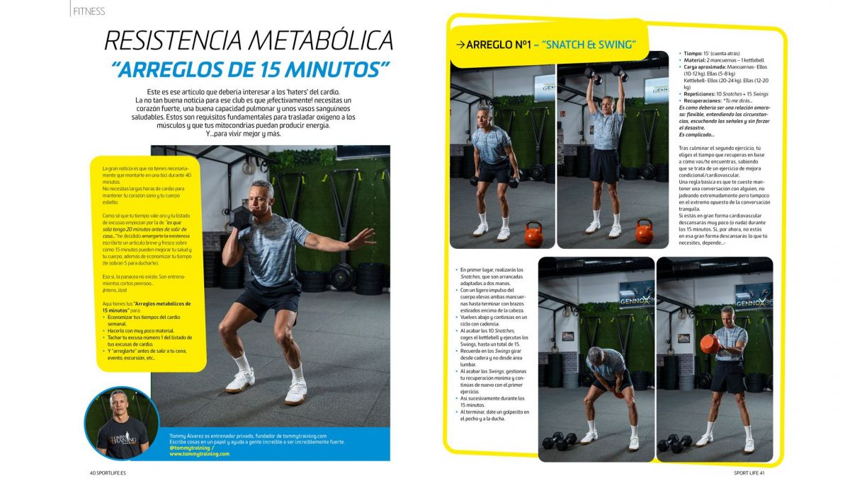Tommy Álvarez nos enseña a entrenar la resistencia metabólica en el número de Sport Life 295