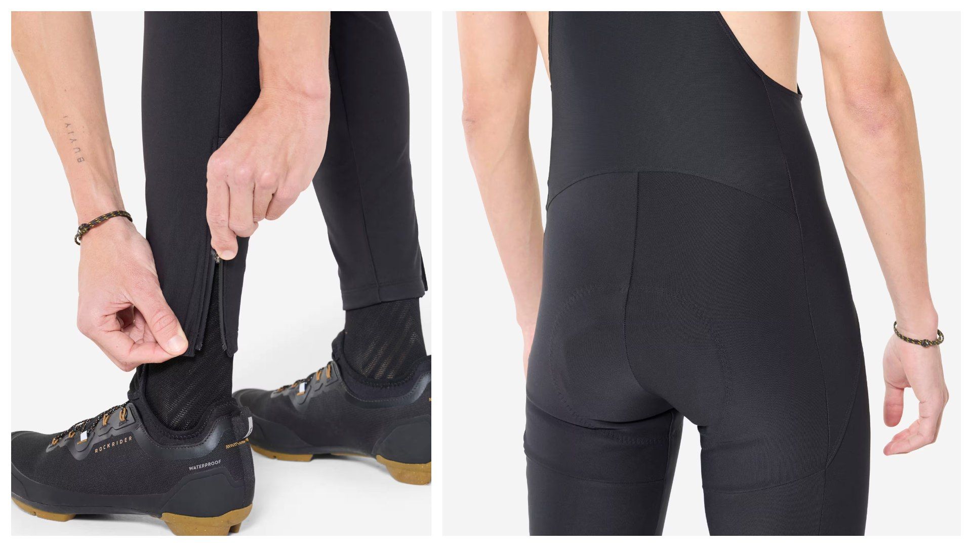 Culote Rockrider largo hombre MTB XC Negro.