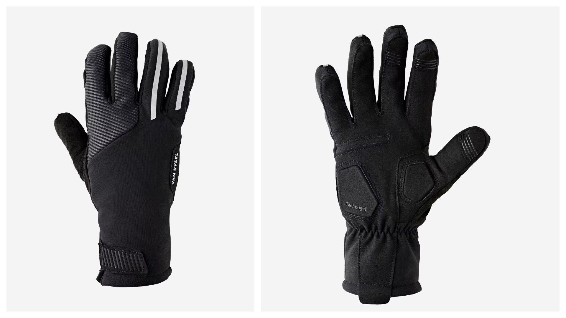Guantes invierno Van Rysel Triban Roadc 900 negro.