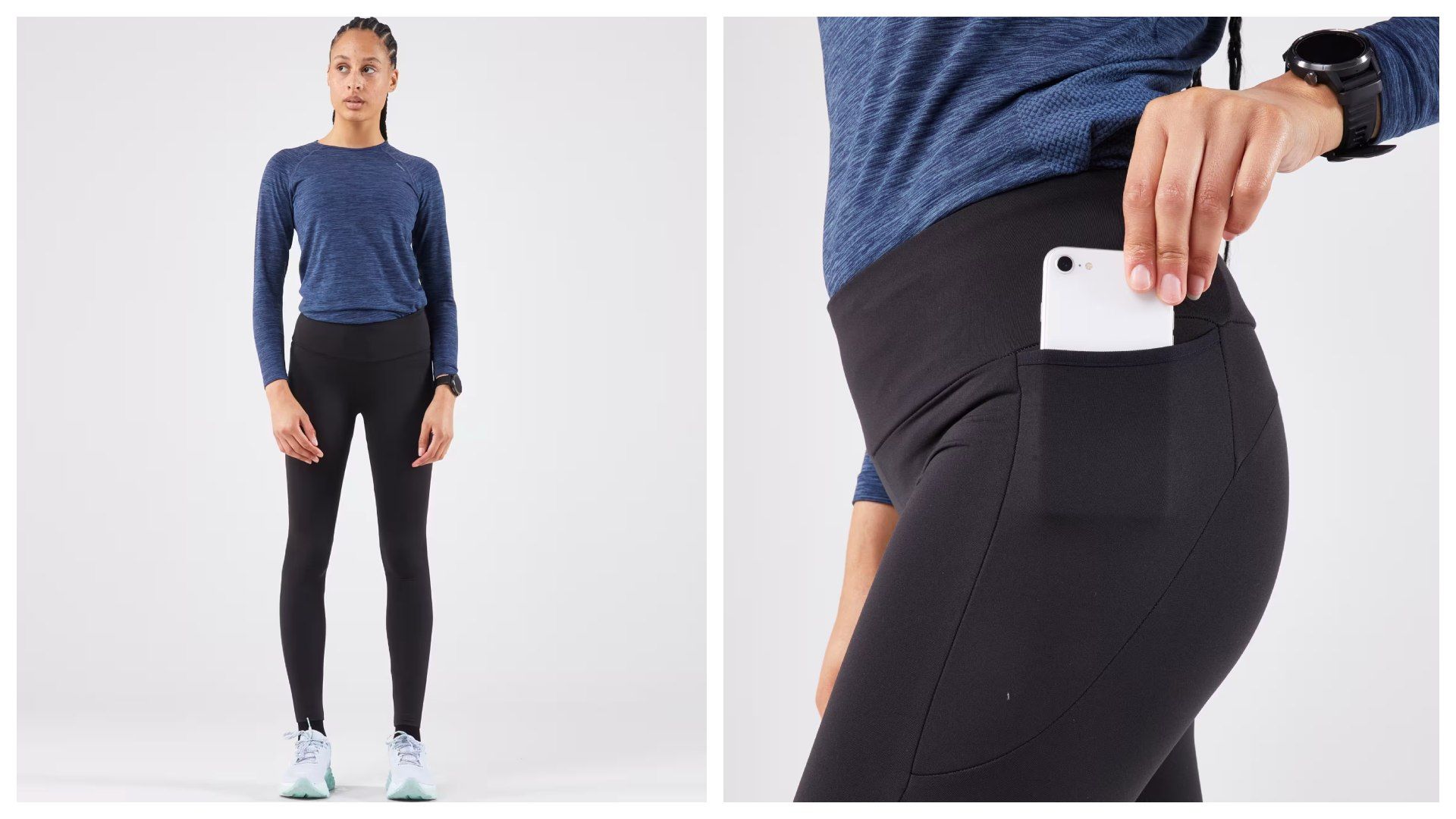 Leggings cálidos de running Kiprun RUN 500 Warm.