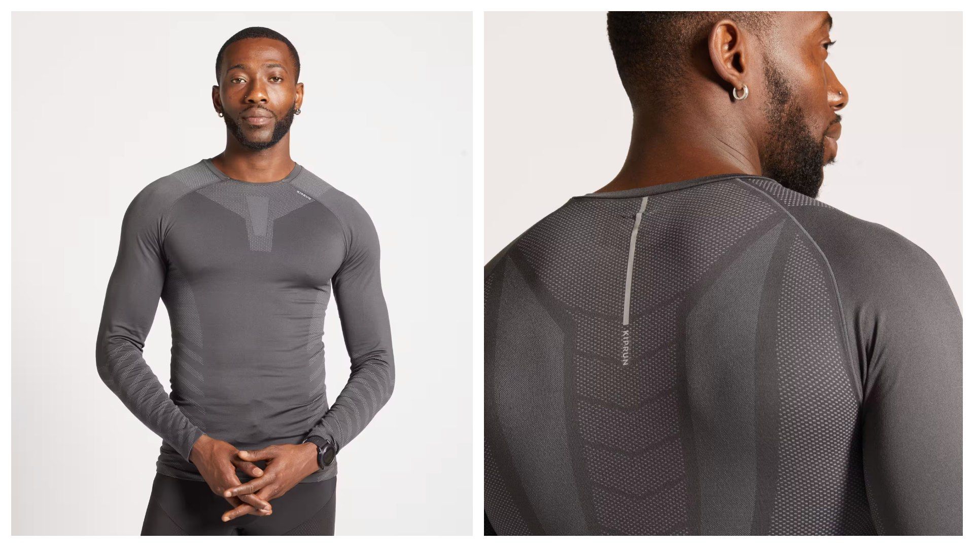 Camiseta térmica running transpirable Kiprun skincare.