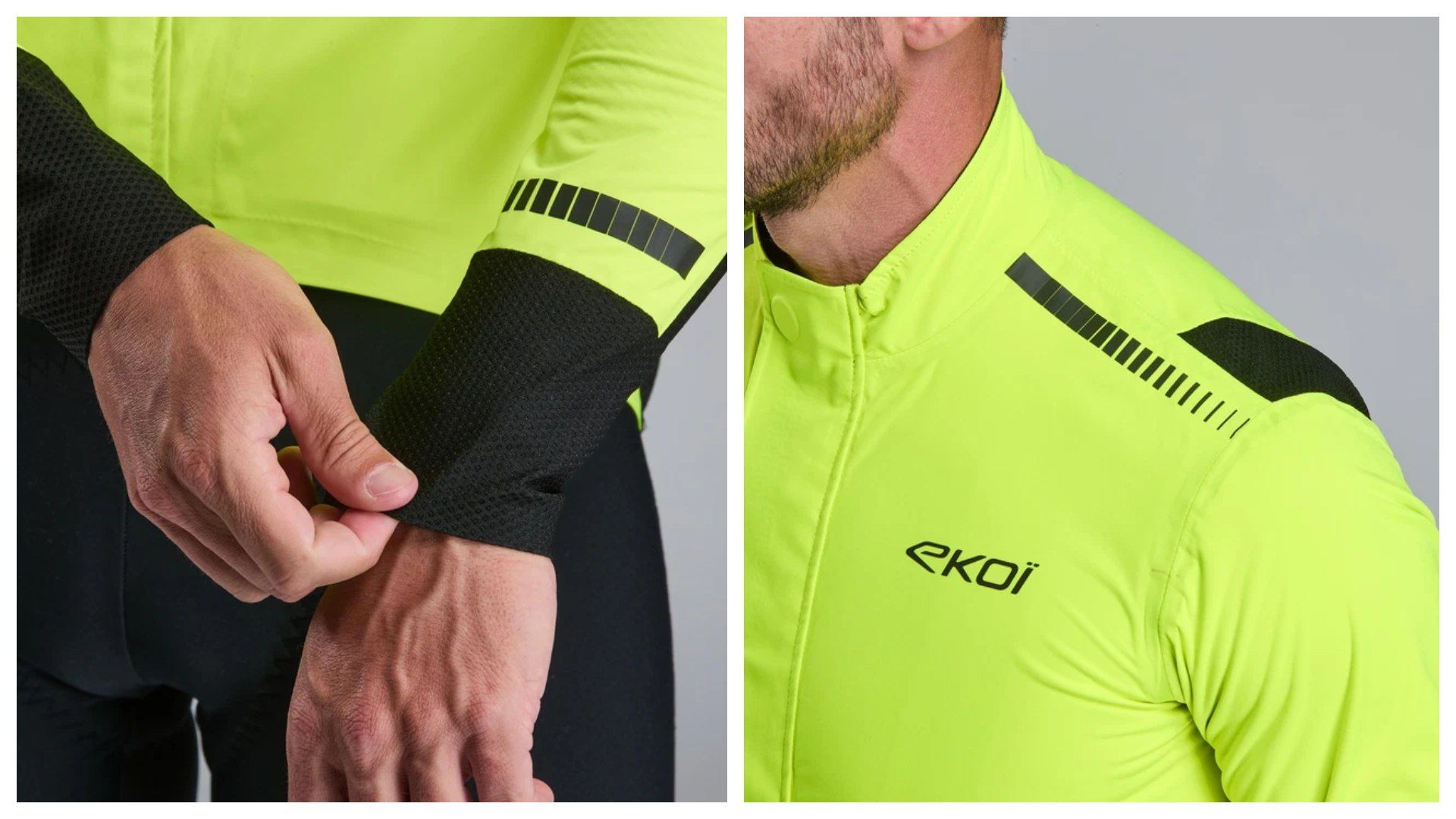 Chaqueta EKOI Racing Pro WATERPROOF MAGNETIC Amarillo flúor.