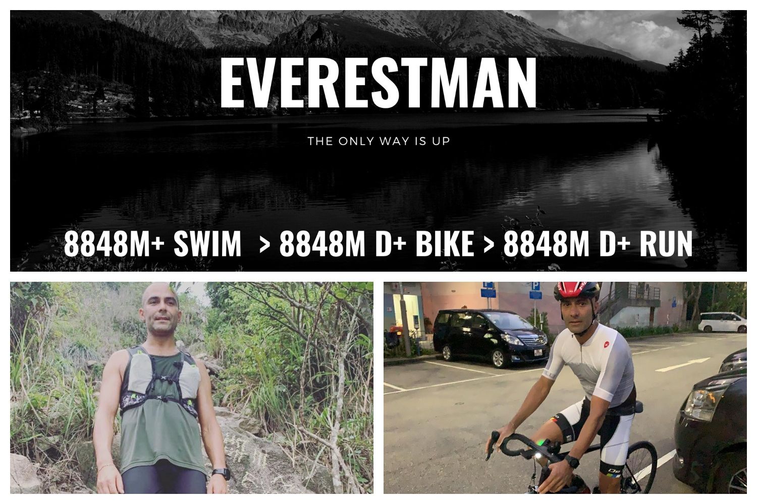 Completa el 'Everesting' del triatlón: 9 km a nado y 8.848 m de desnivel en bici y la carrera a pie.