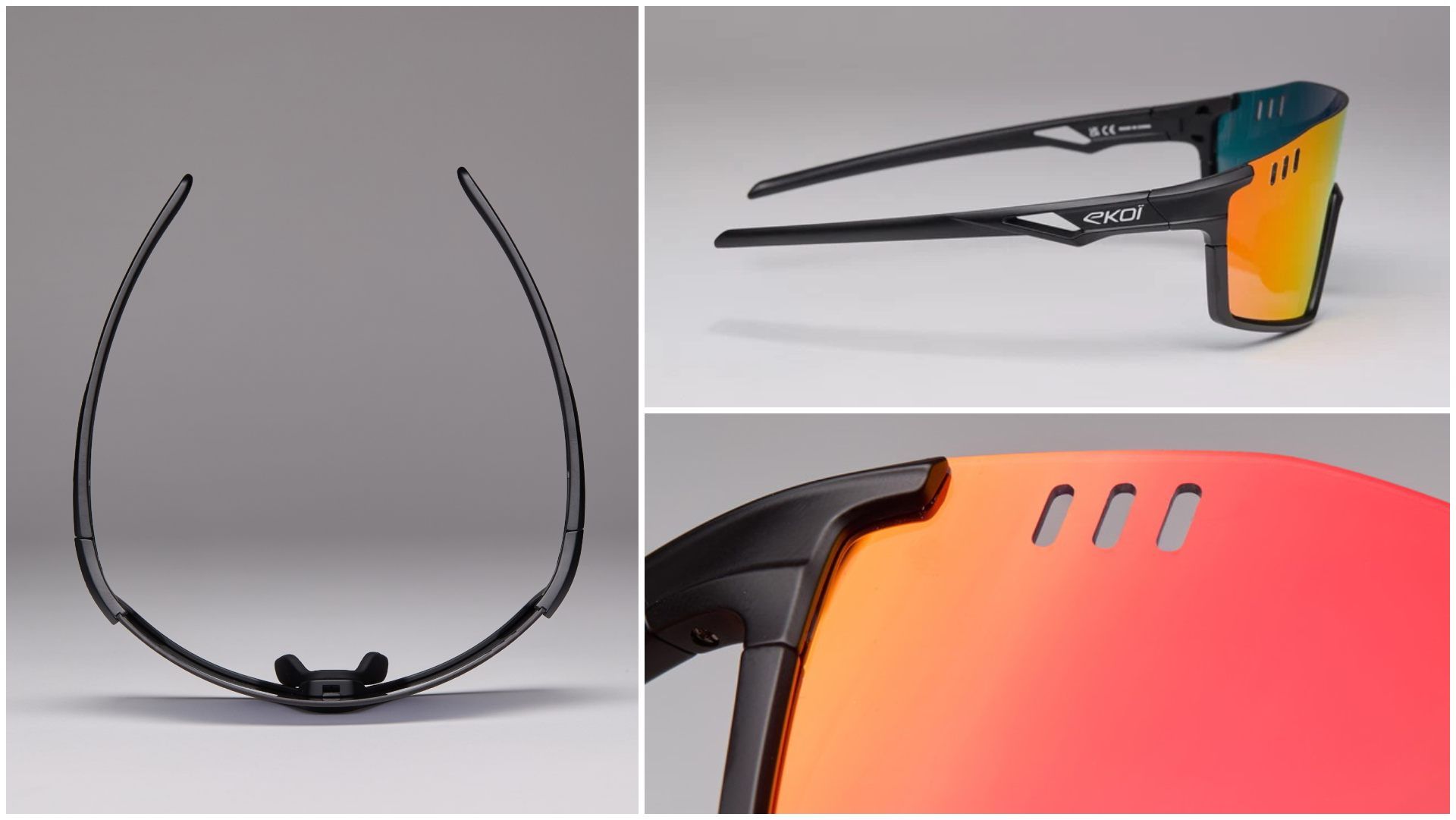 Gafas EKOI VISION Negro Revo Rojo Cat3.
