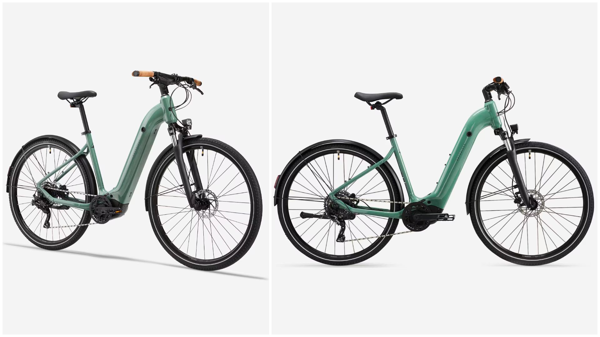Bicicleta eléctrica trekking Rockrider E Actv 500.