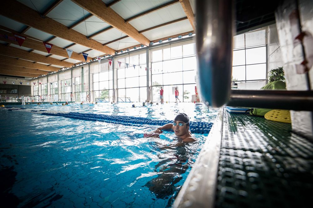 Javier Gómez Noya entrenando