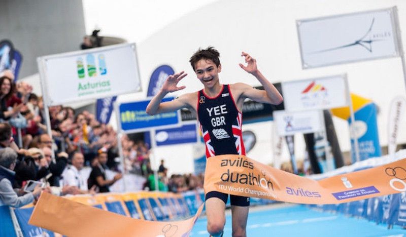 Alex Yee gana el Mundial de Duatlón Junior de Avilés 2016.