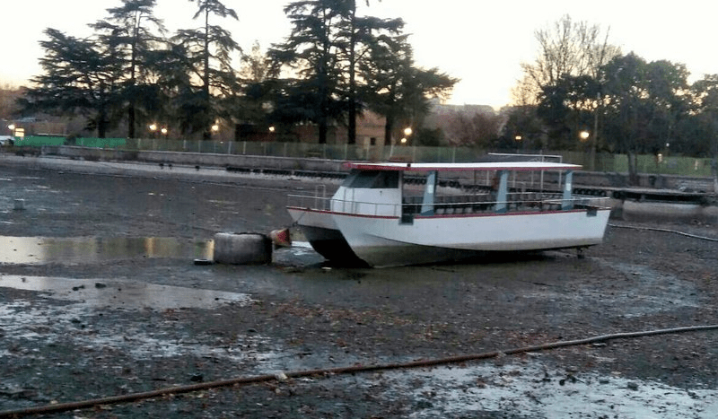 El lago de la Casa de Campo, en diciembre de 2017.