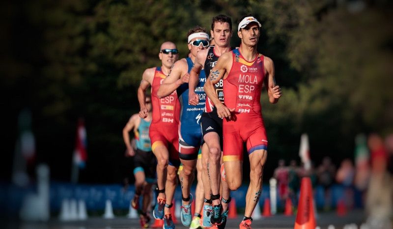 Mario Mola, en el segmento de carrera a pie de WTS Edmonton 2018.