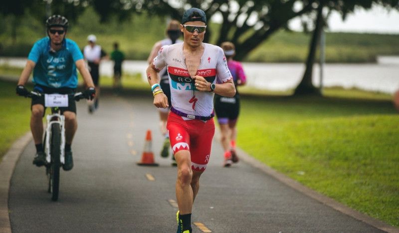 Javier Gómez Noya, durante el maratón del Ironman de Cairns.