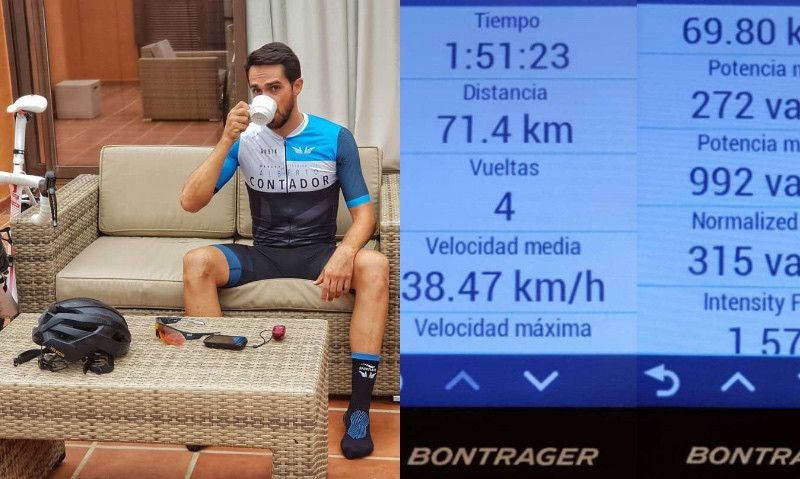 El "corto pero buen entrenamiento" de Alberto Contador