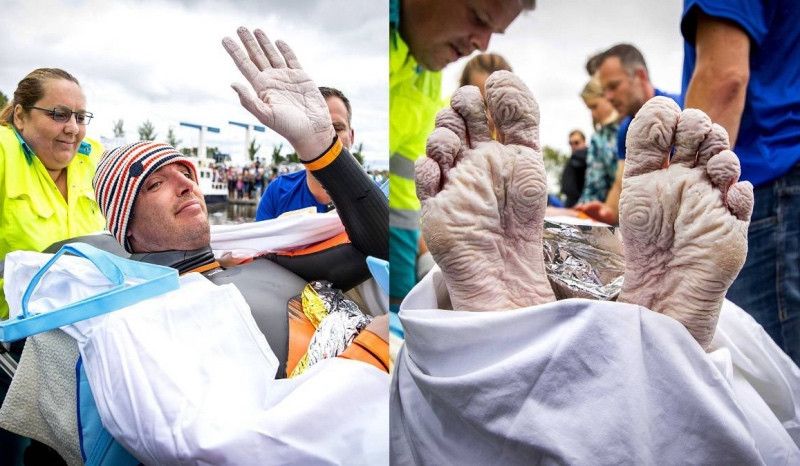 Maarten Van der Weijden nada 163 km sin descanso para luchar contra el cáncer