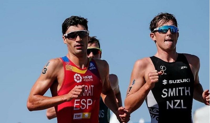 Antonio Serrat, en el segmento de carrera a pie del pasado Mundial Sub-23 de Gold Coast (Australia).