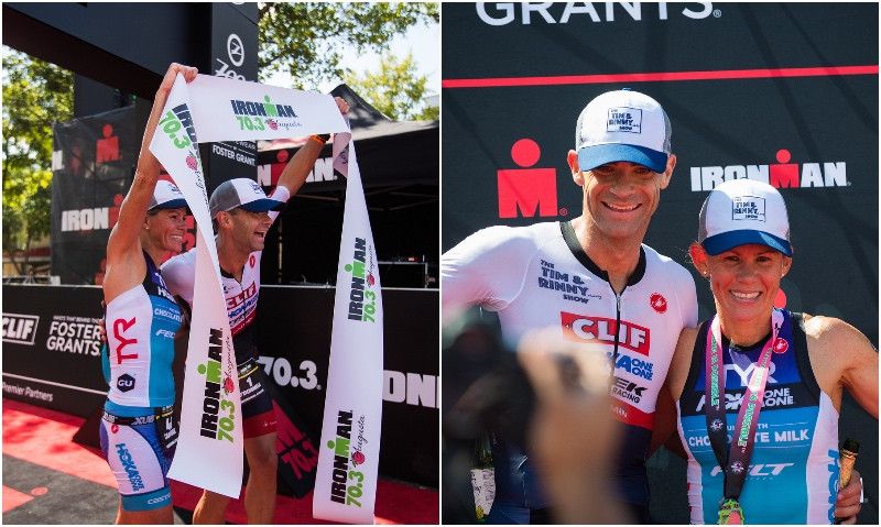 El matrimonio Carfrae-O'Donnell arrasa en el Ironman 70.3 de Augusta