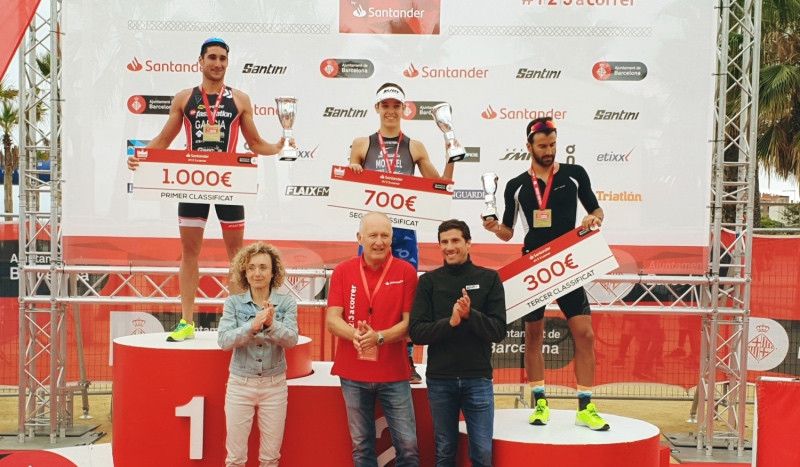 Jordi García y Laura Gómez ganan un Barcelona Triathlon convertido en duatlón