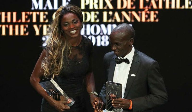 Eliud Kipchoge y Caterine Ibargüen, mejores atletas mundiales del año